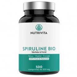 Spiruline Bio 500 mg Nutrivita – 500 comprimés