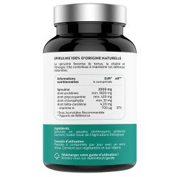 Spiruline Bio 500 mg Nutrivita – 500 comprimés